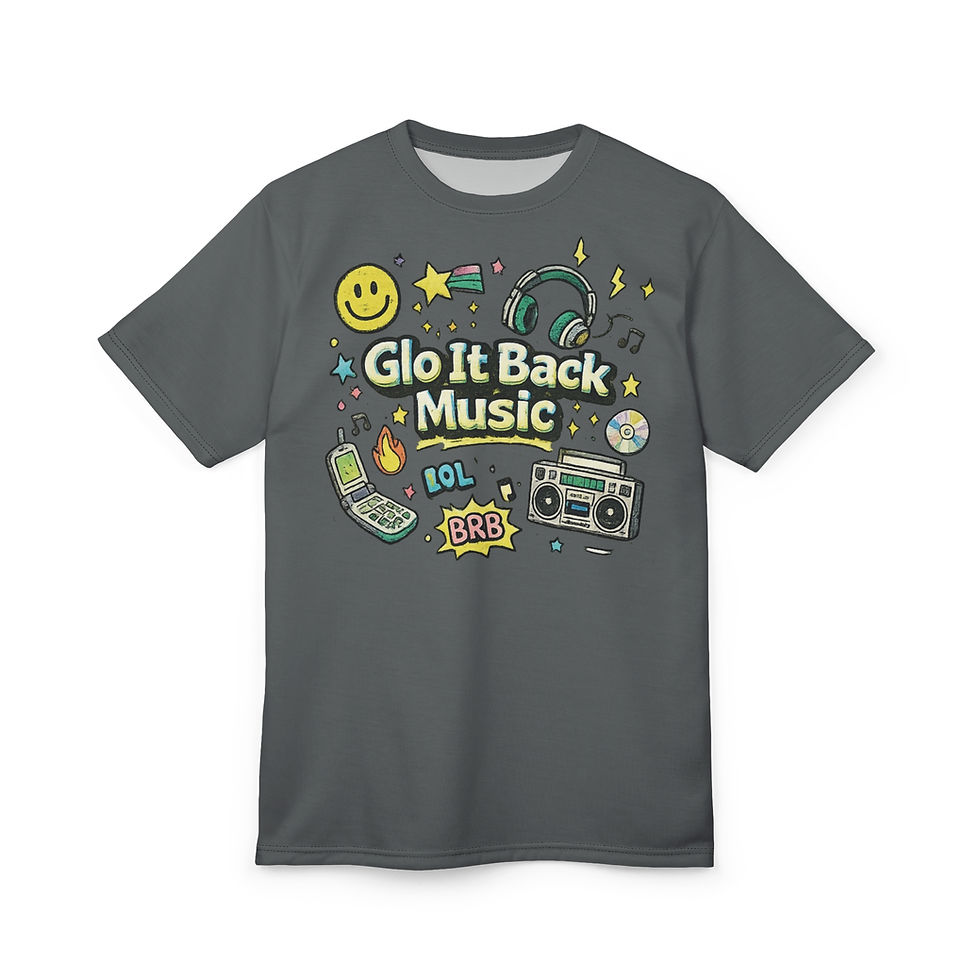 Thumbnail: “Yearbook” Doodle Collage Tee Dark Grey