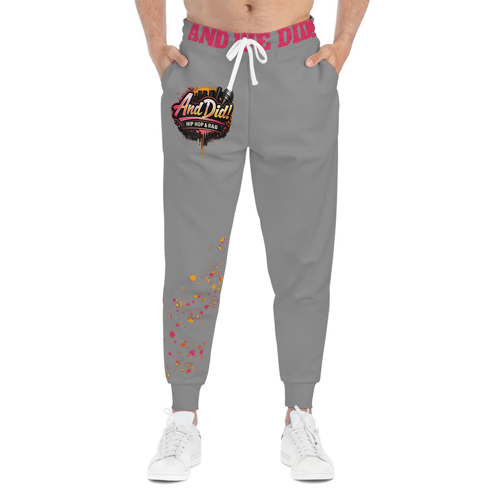 縮圖：And Did! Grey (Pink) Athletic Joggers