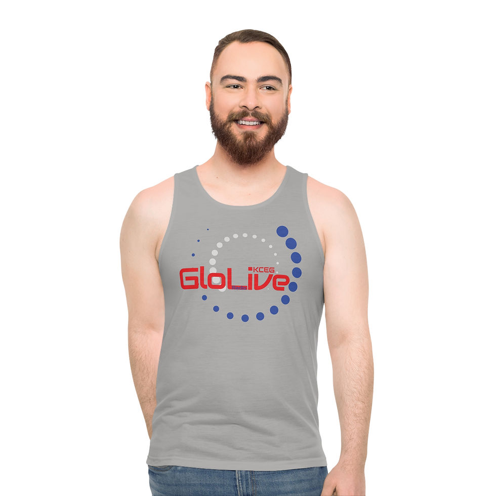 תמונה ממוזערת: Light Grey/Red/Blue Unisex Tank Top (AOP)