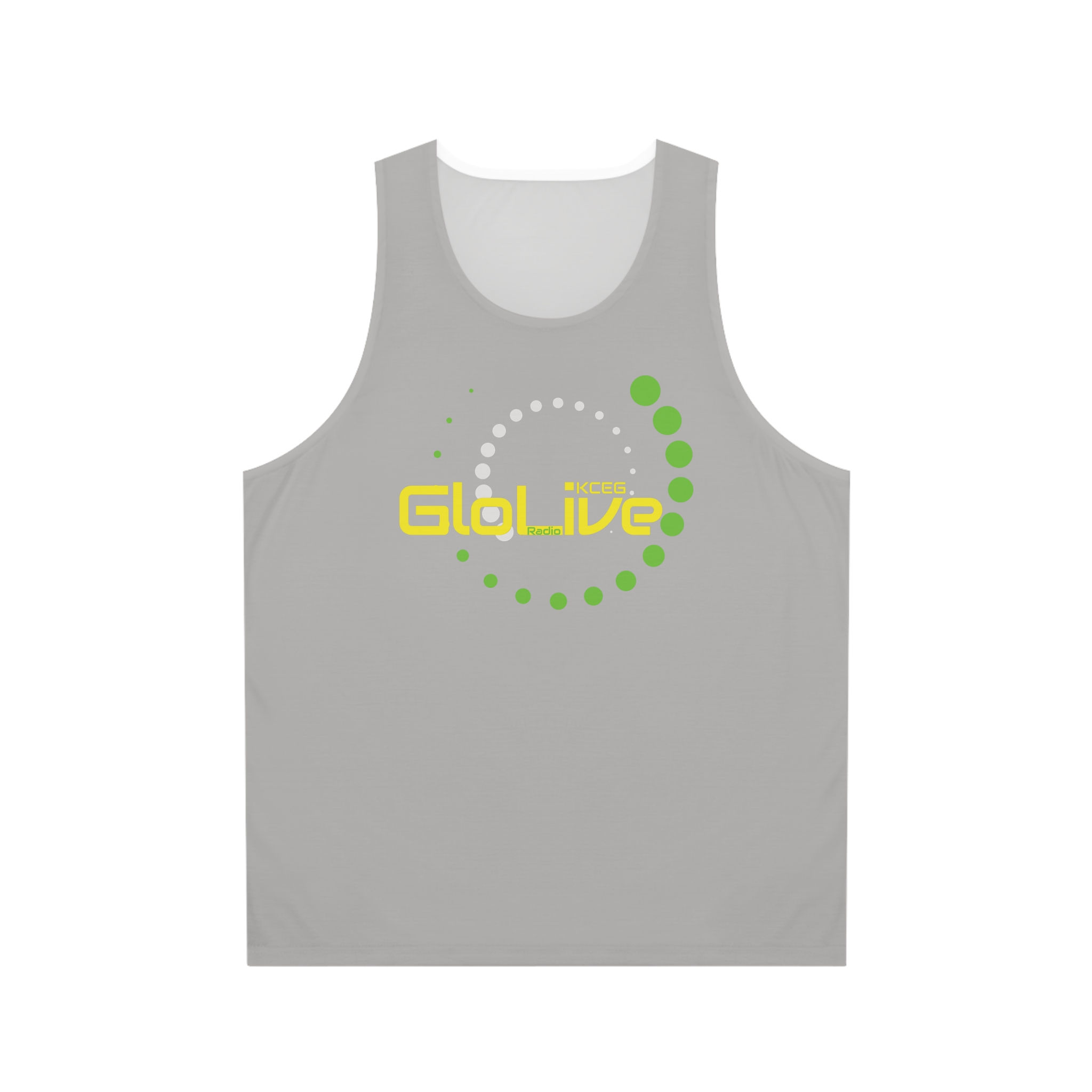 Light Grey/Yellow/Green Unisex Tank Top (AOP)