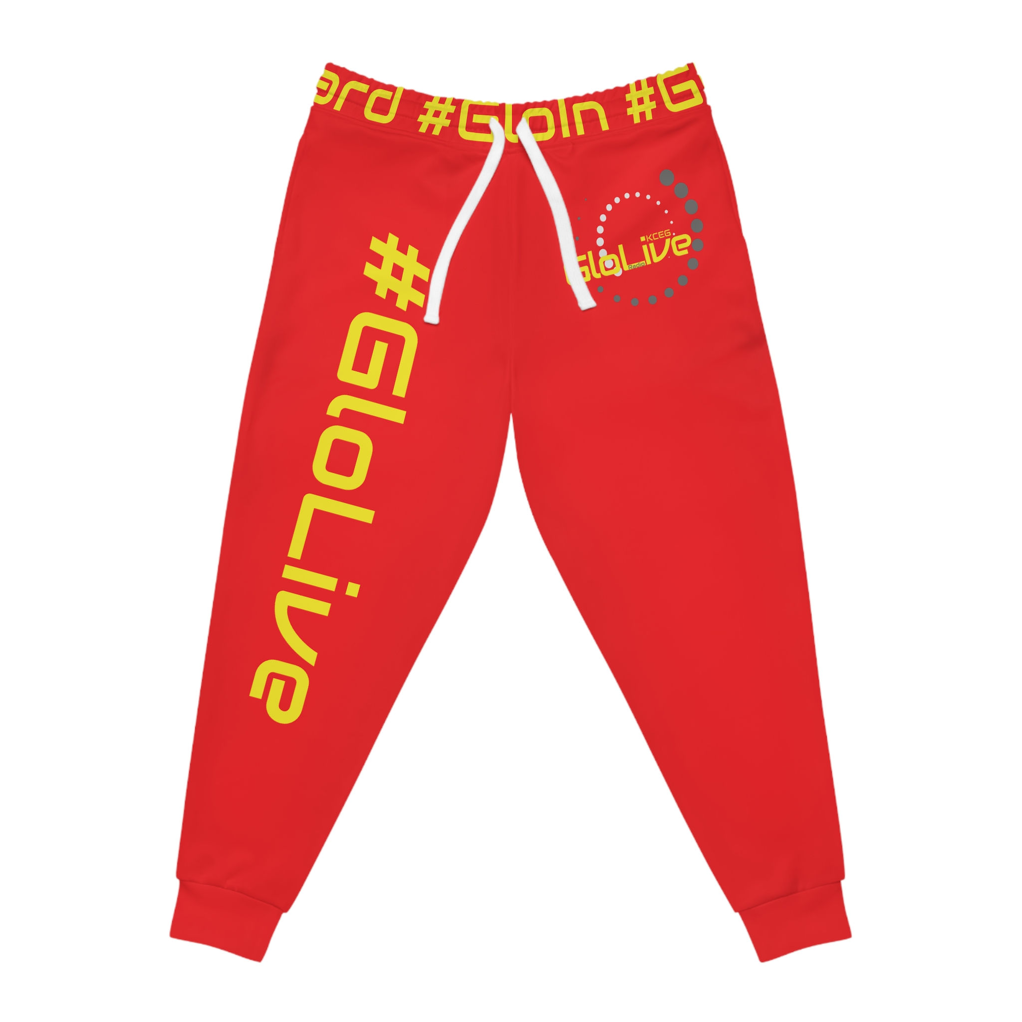 Red/Yellow Athletic Joggers (AOP)