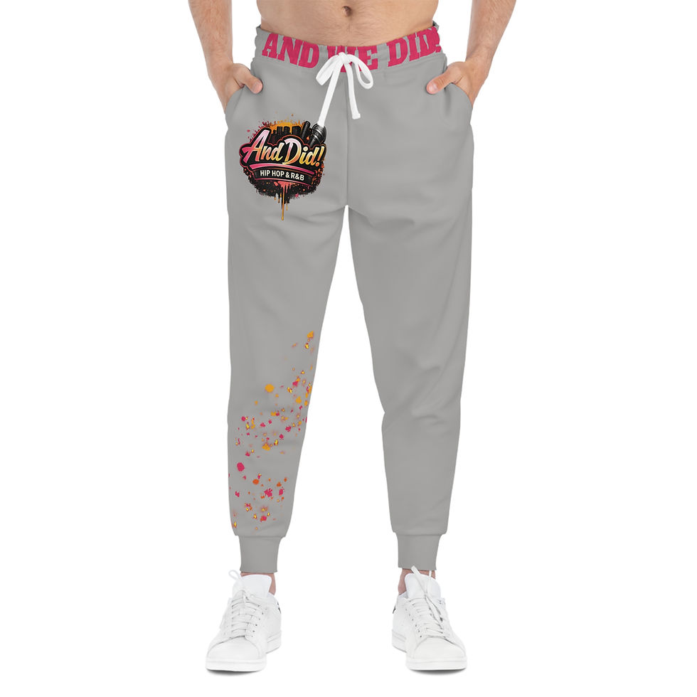 섬네일: And Did! Light Grey (Pink) Athletic Joggers