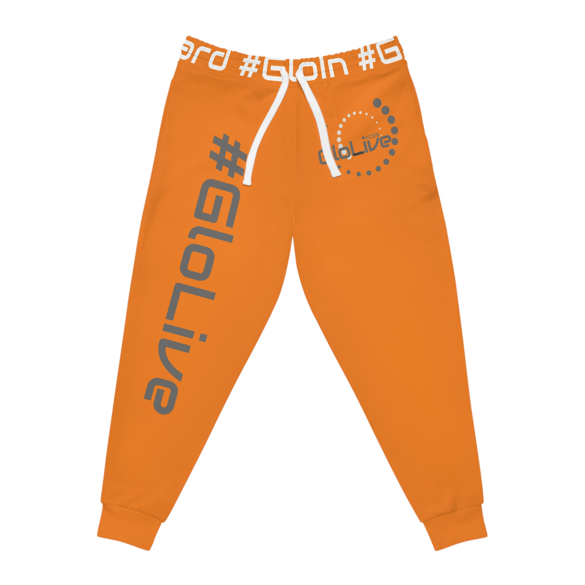 Orange Athletic Joggers (AOP)