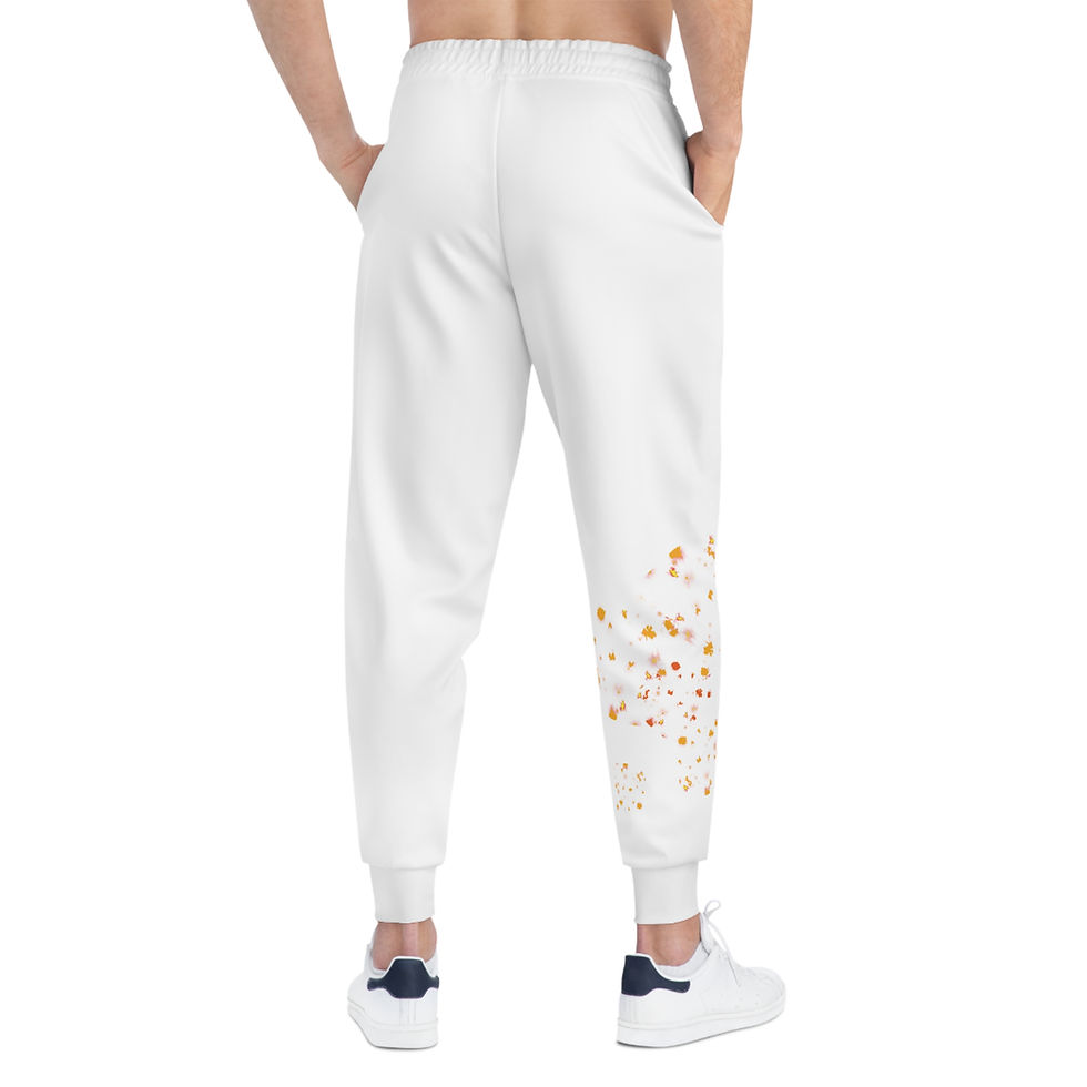 Miniatura: And Did! White (Burnt Orange) Athletic Joggers