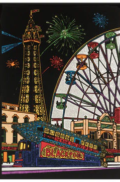 Large Blackpool Velvet Art - Portrait (35cm x 50cm)