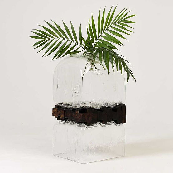 PIXEL VASE MIDDLE OAK