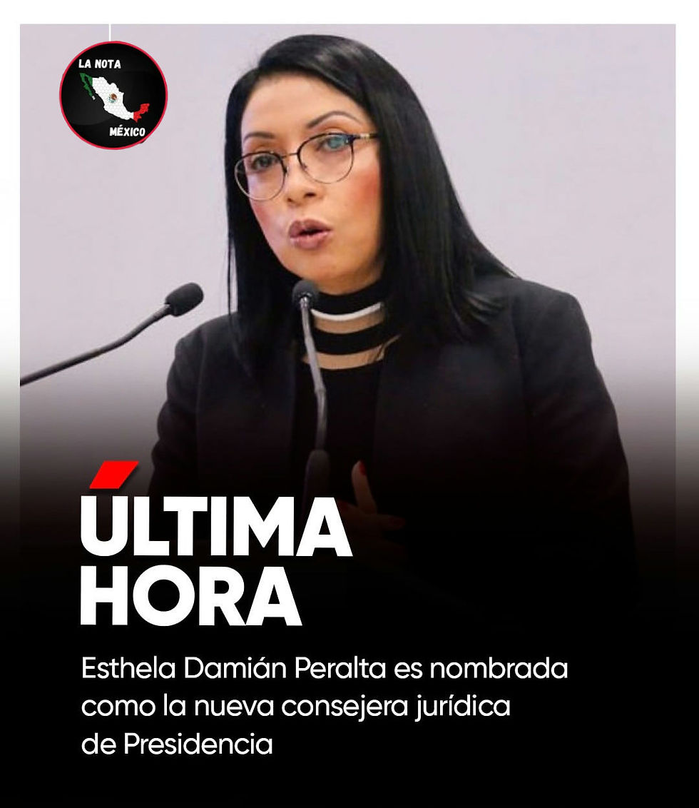 La presidenta Claudia Sheinbaum nombró a Esthela Damián Peralta consejera jurídica del Ejecutivo Federal