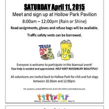 Woodbury Spring Clean Up Day
Saturday, April 11, 2015