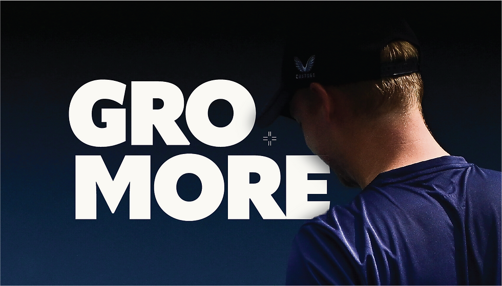 Gromore brand identity design for a performance-led consultancy and digital platform supporting inclusive opportunities in para tennis.