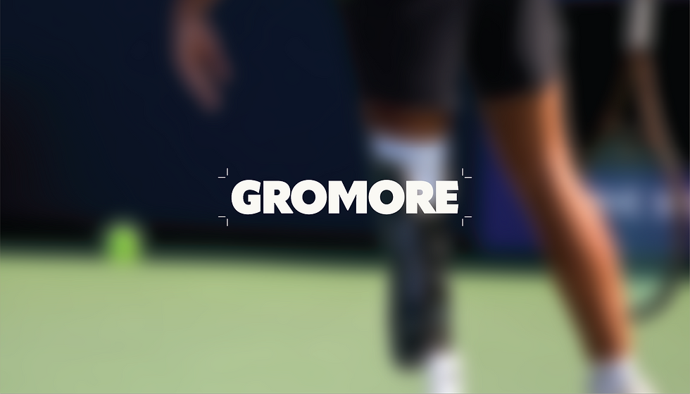 Gromore brand identity design for a performance-led consultancy and digital platform supporting inclusive opportunities in para tennis.