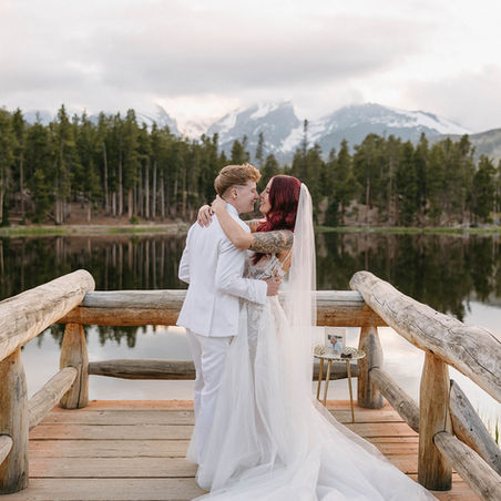 lgbtqia+ elopement at rocky mountain national park in colorado