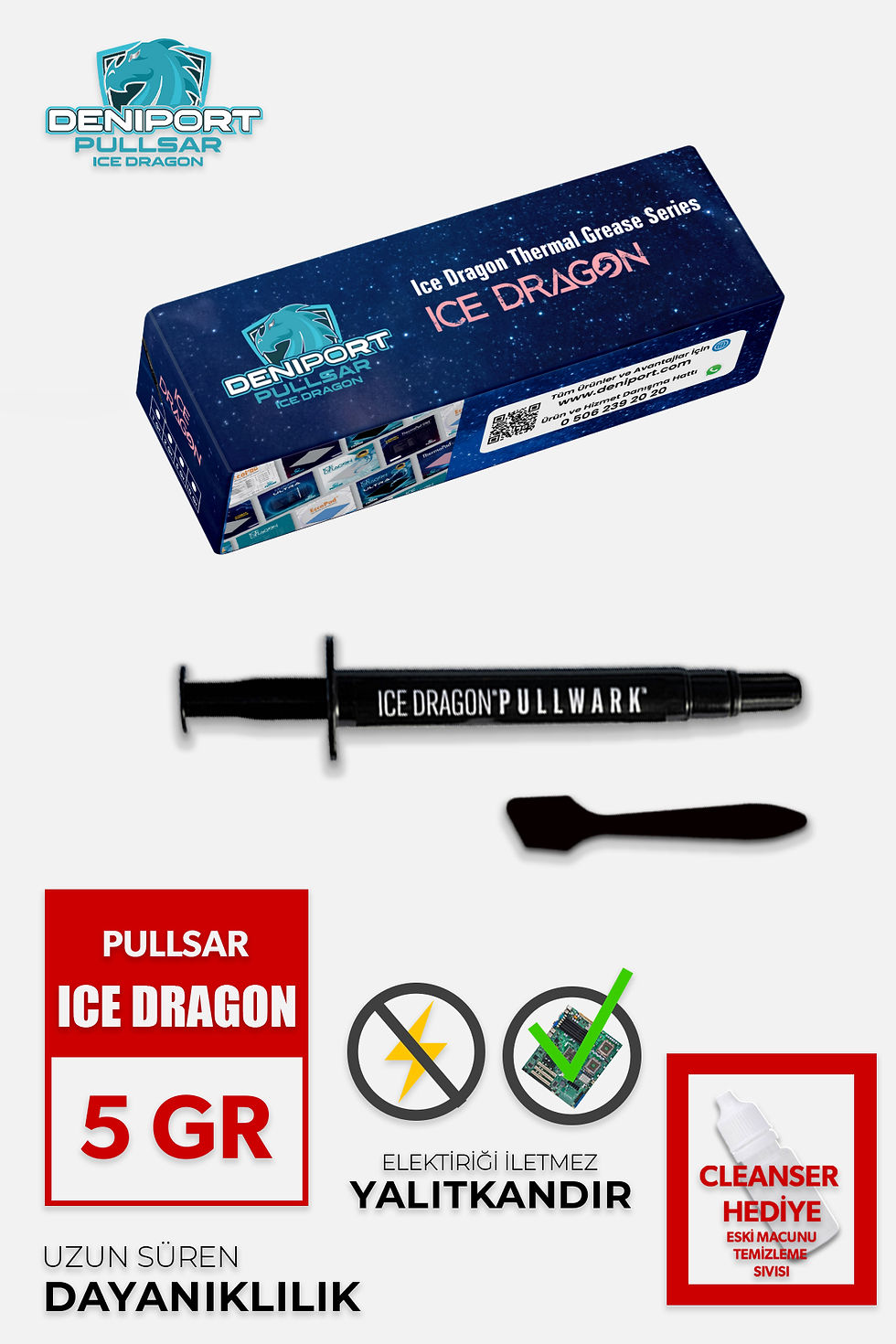 Küçük resim: Pullsar Ice Dragon 15.7 W/mk Thermal/Termal Macun - Performansı Zirveye Taşıyın!