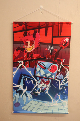 Alastor and Vox Hazbin Hotel Wallscroll | loadingcrewcrafts
