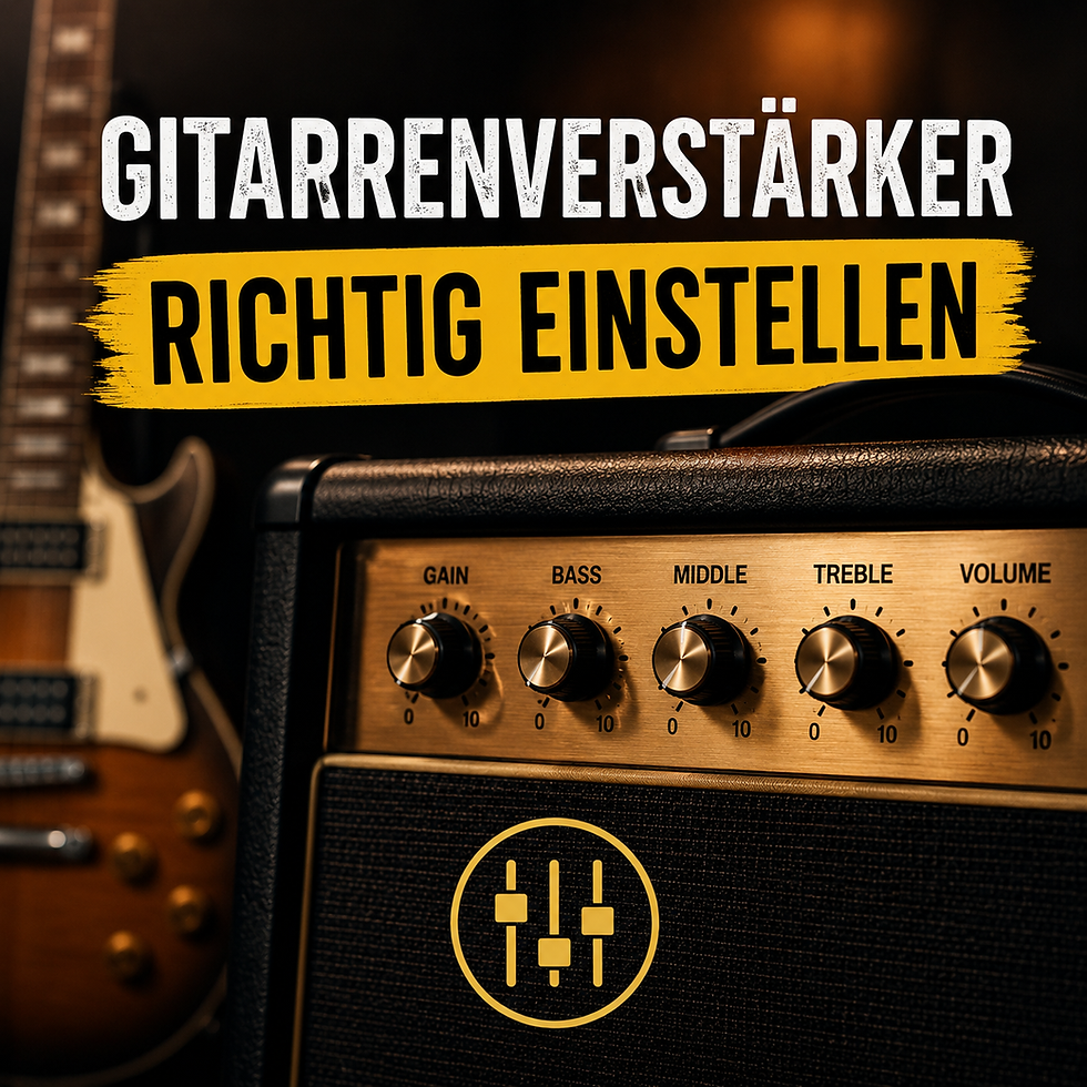 Gitarrenverstärker mit Gain-, Bass-, Mitten- und Höhenreglern richtig einstellen für besseren Gitarrensound