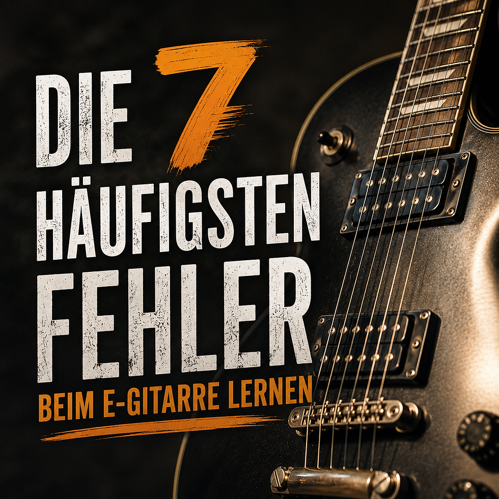 E-Gitarre als Titelbild zum Artikel über die 7 häufigsten Fehler beim E-Gitarre lernen.