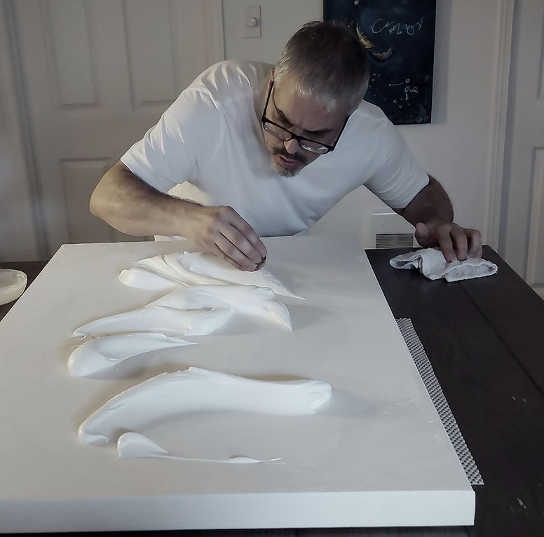 Patrice Dufour à l'oeuvre de création