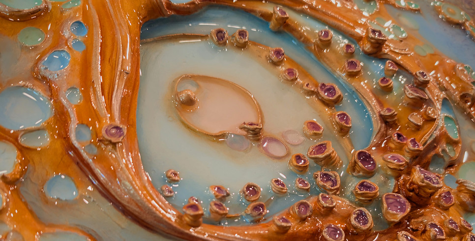 Appercu macro de MAELSTROM - une oeuvre de la série SOUL TRIP de l'artiste PAtrice Dufour