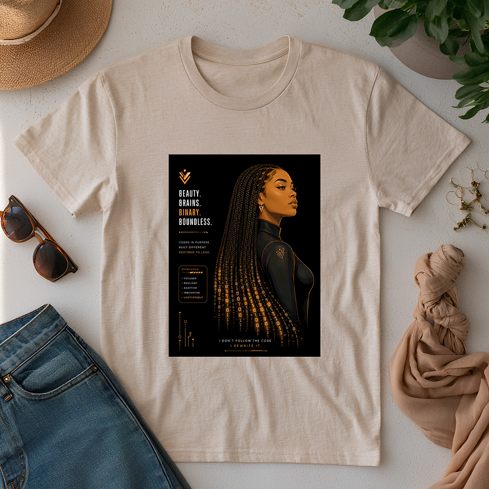 Thumbnail: Beauty Brains Binary | Black Heritage T-Shirt
