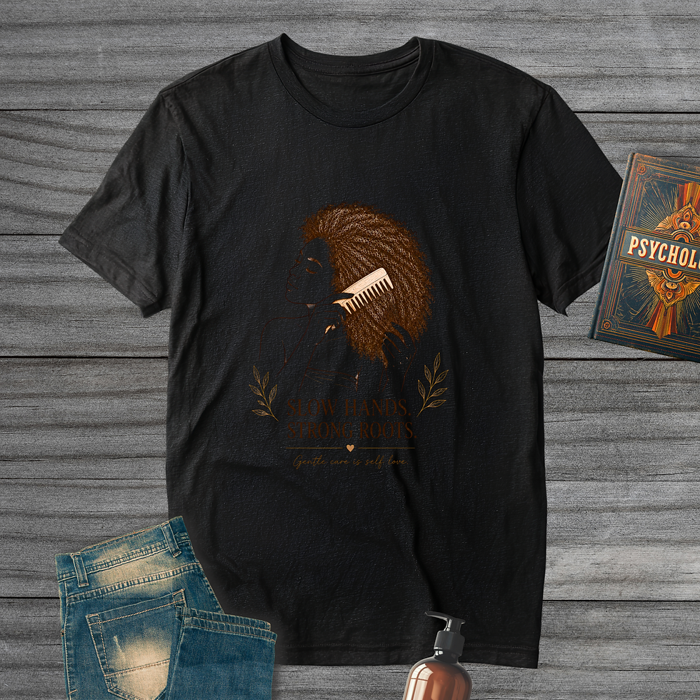 Thumbnail: Slow Hands Strong Roots | Black Heritage T-Shirt