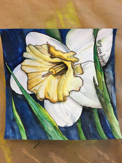 Botanical watercolor study