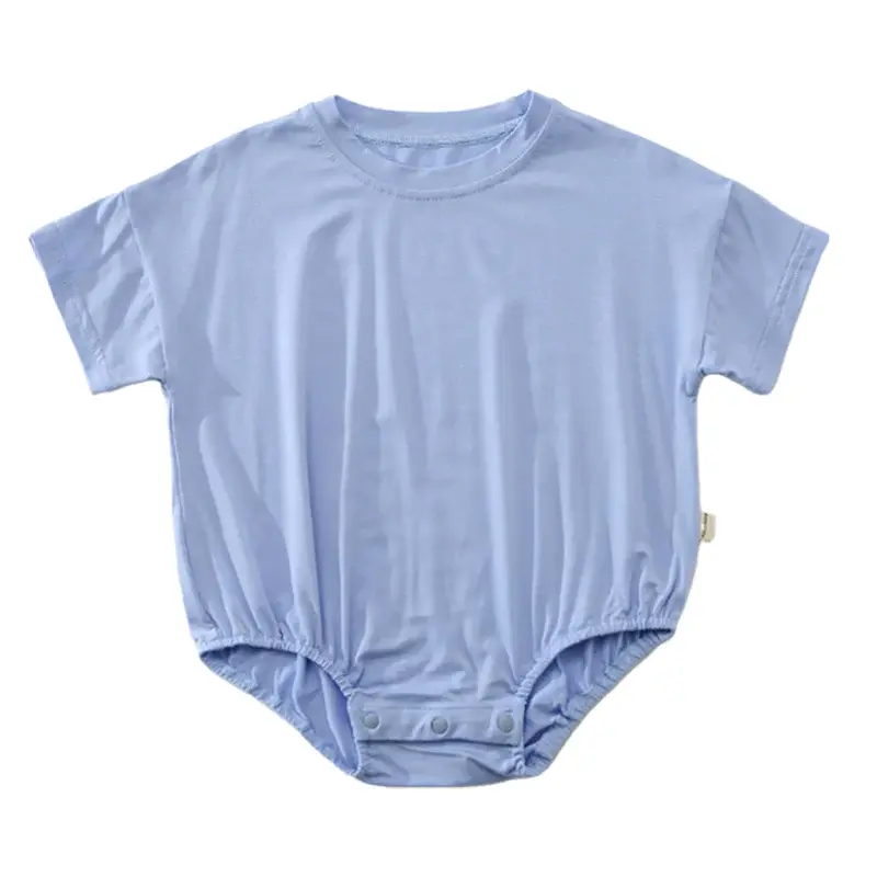 Thumbnail: Baby Unisex Solid Color Rompers