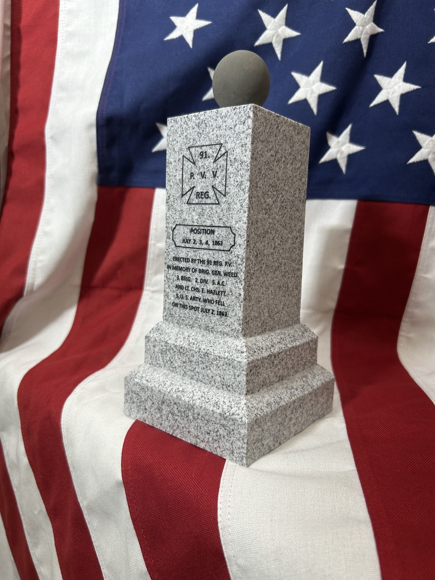 91st Pennsylvania Volunteer Infantry (Hazlett and Weed Memorial)