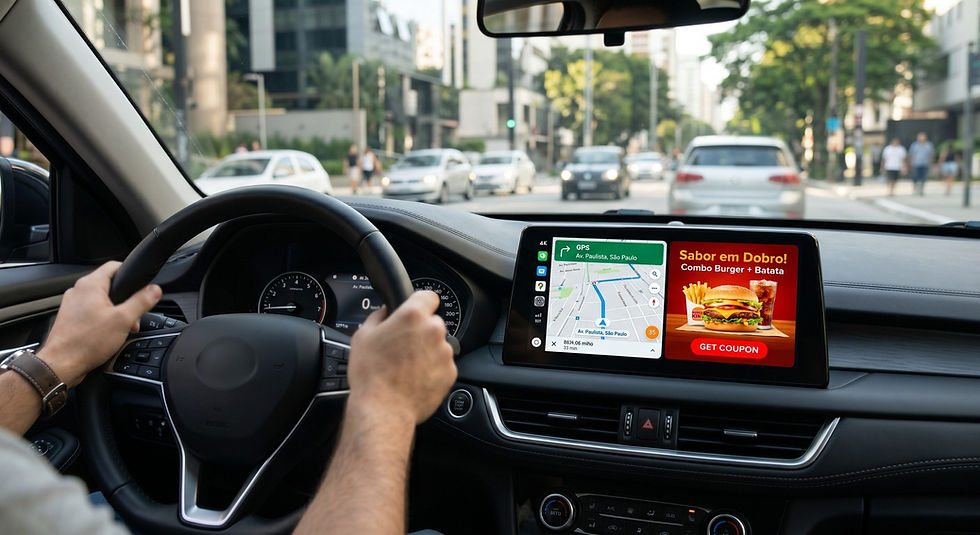 O Carro como Outdoor: Propagandas Chegam às Centrais Multimídia em 2026