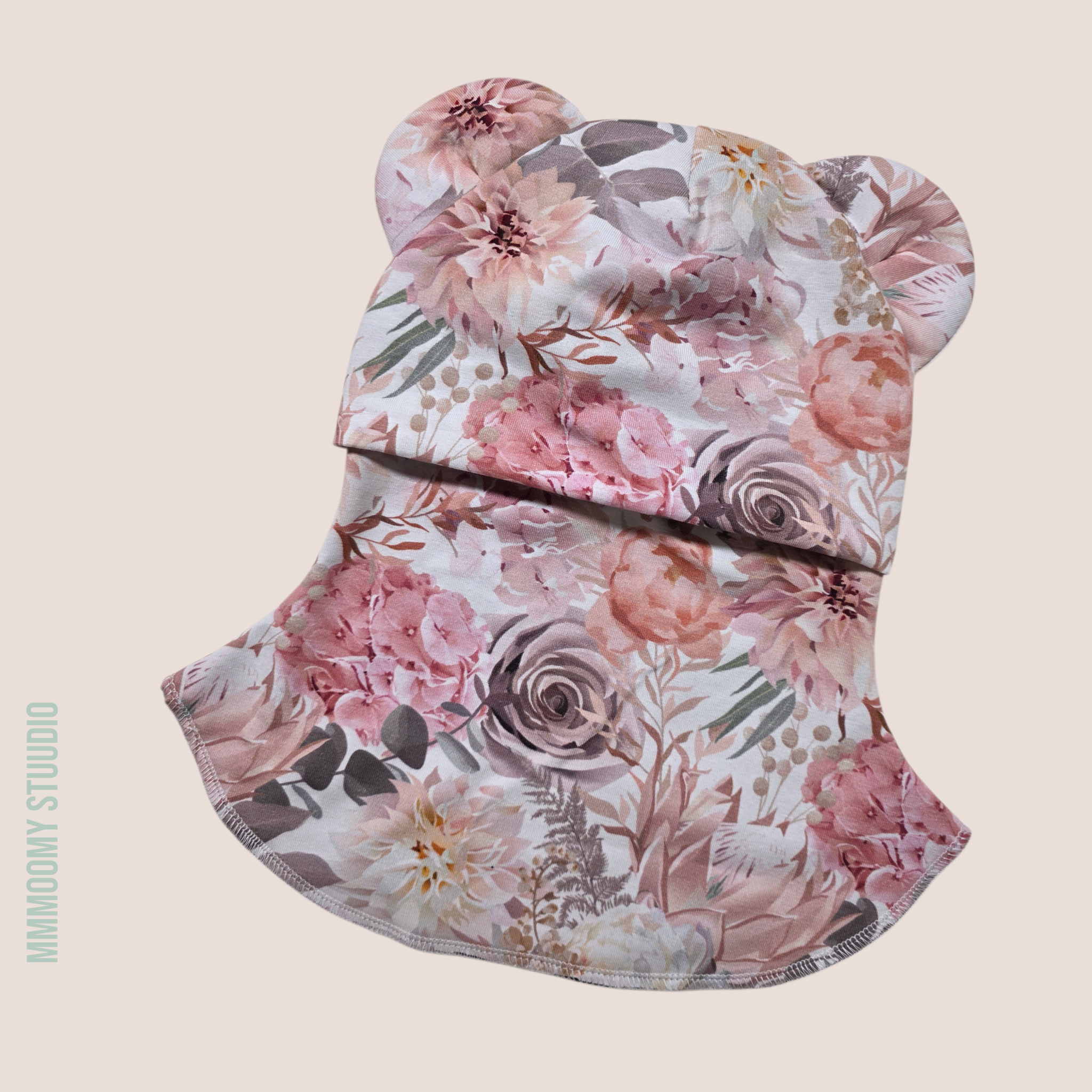 Topeltpuuvillane tuukrimüts "Hortensiad ja astrid" 