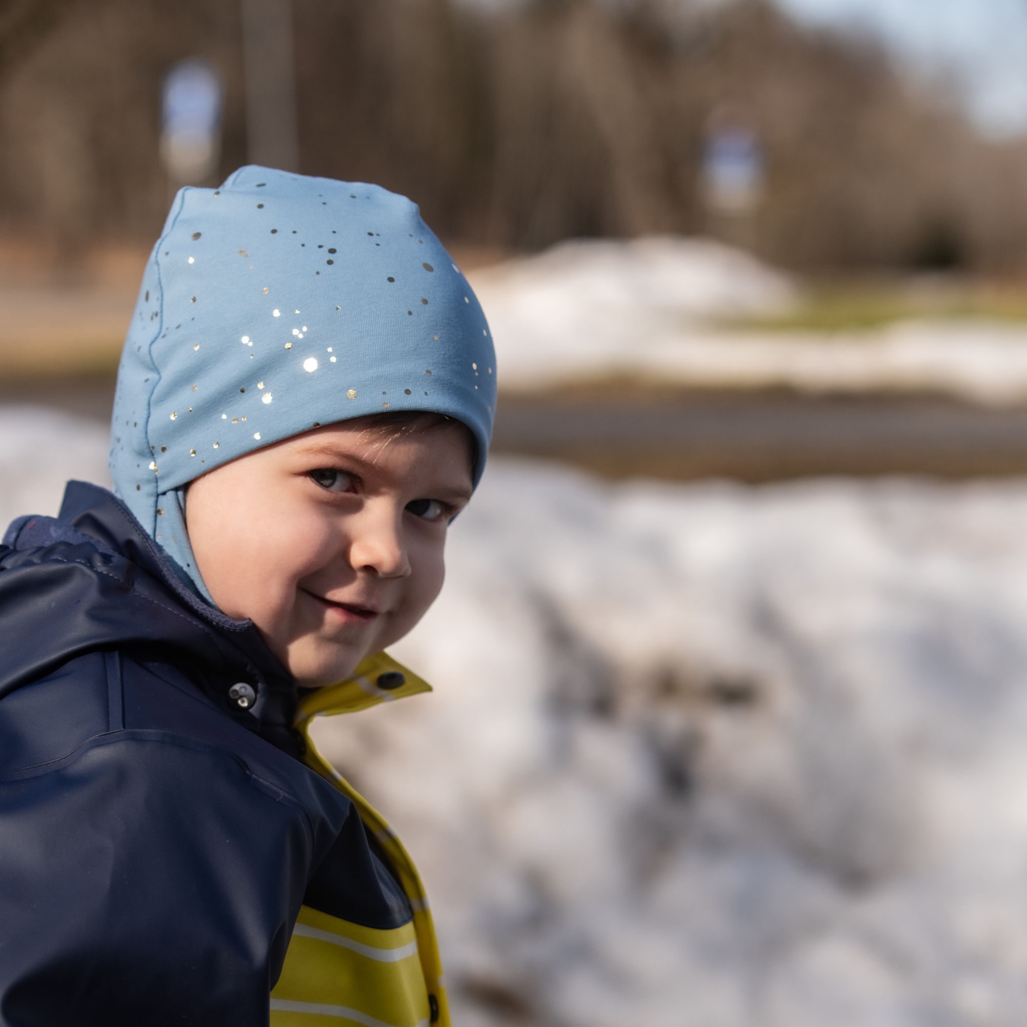 Topeltpuuvillane tuukrimüts foil no.158 "Sinine"