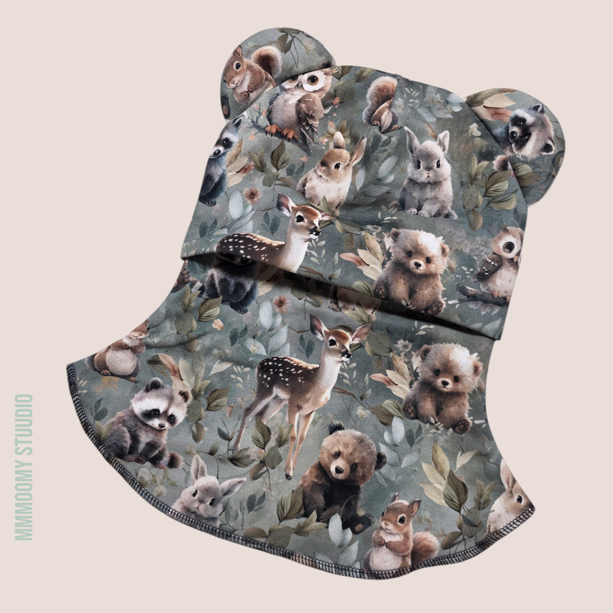 Topeltpuuvillane tuukrimüts "Metsloomad" 