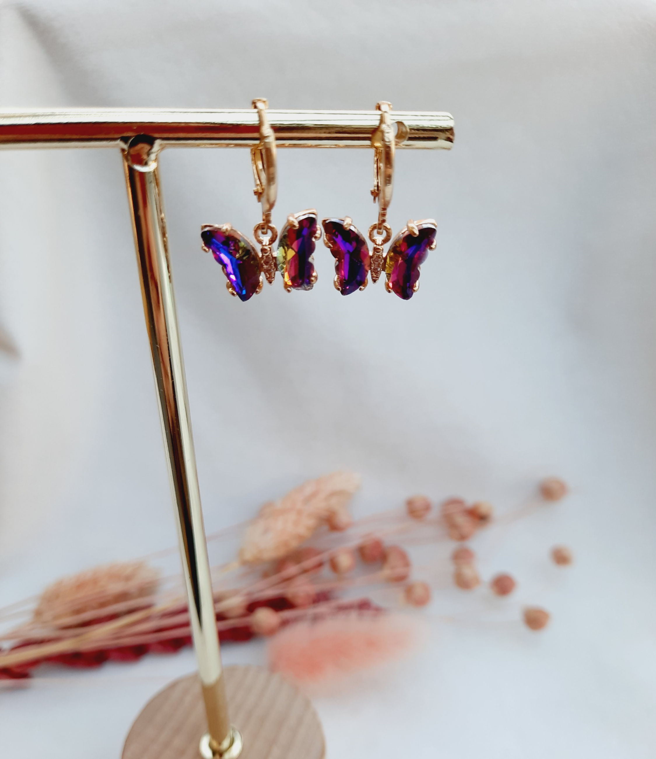 " Vlinders paars hangers"