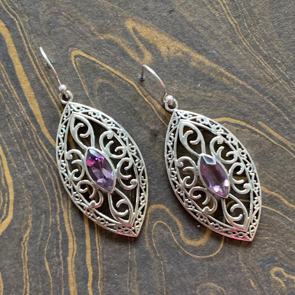 Miniaturbild: Amethyst Earrings (8.6 Grams)