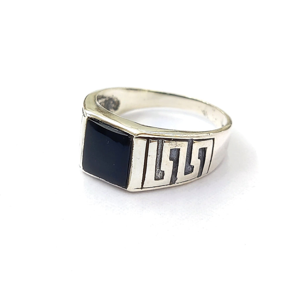 Thumbnail: Black Onyx Mens Ring  (4.8 Grams)