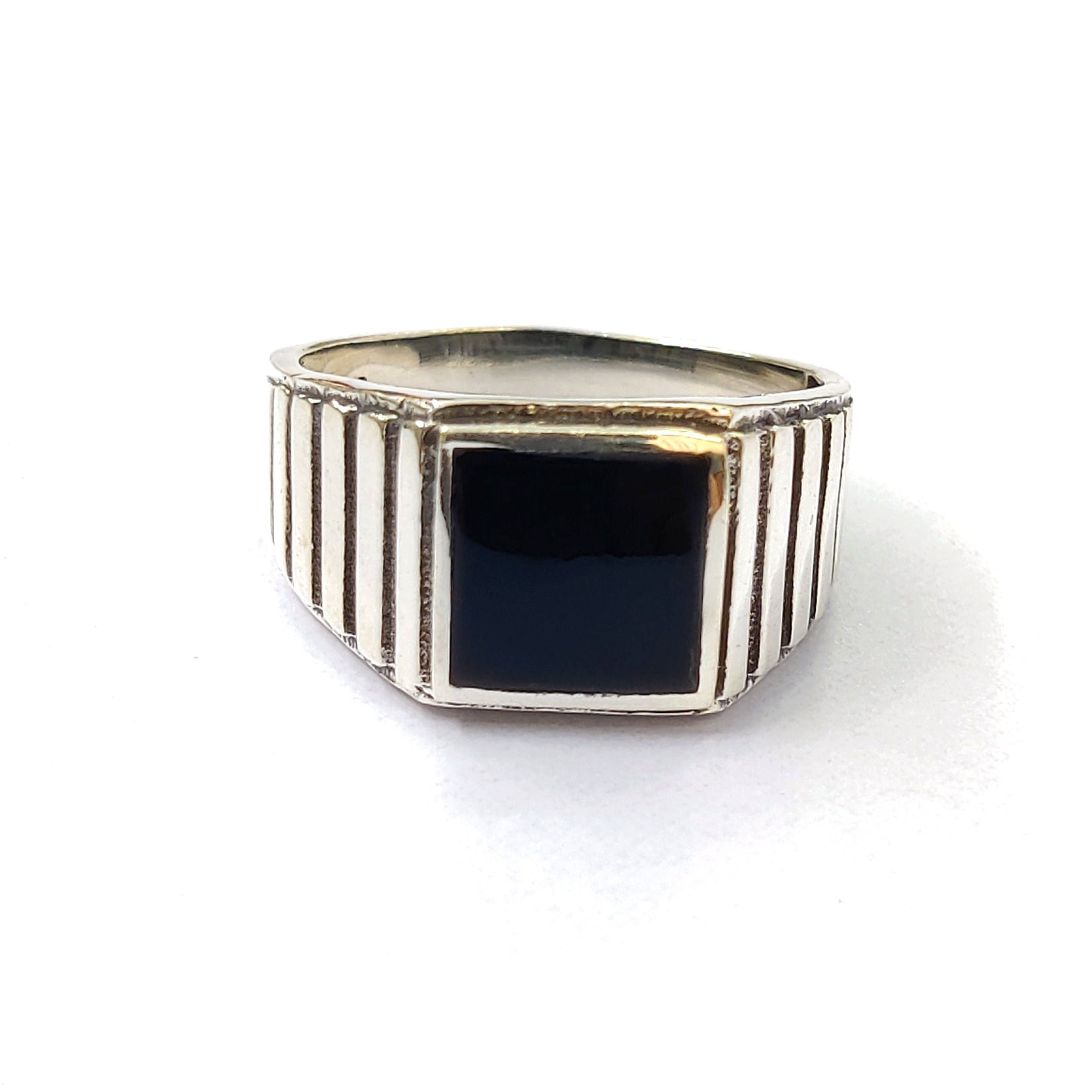 Black Onyx Mens Ring (5.2 Grams)