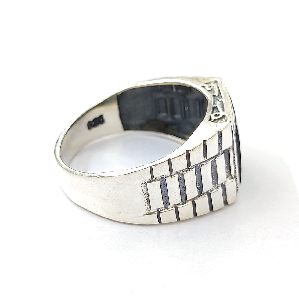 Thumbnail: Black Onyx Mens Ring  (5.6 Grams)