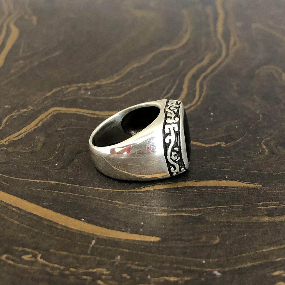 Miniaturbild: Designer Black Onyx Ring (13.9 Grams)