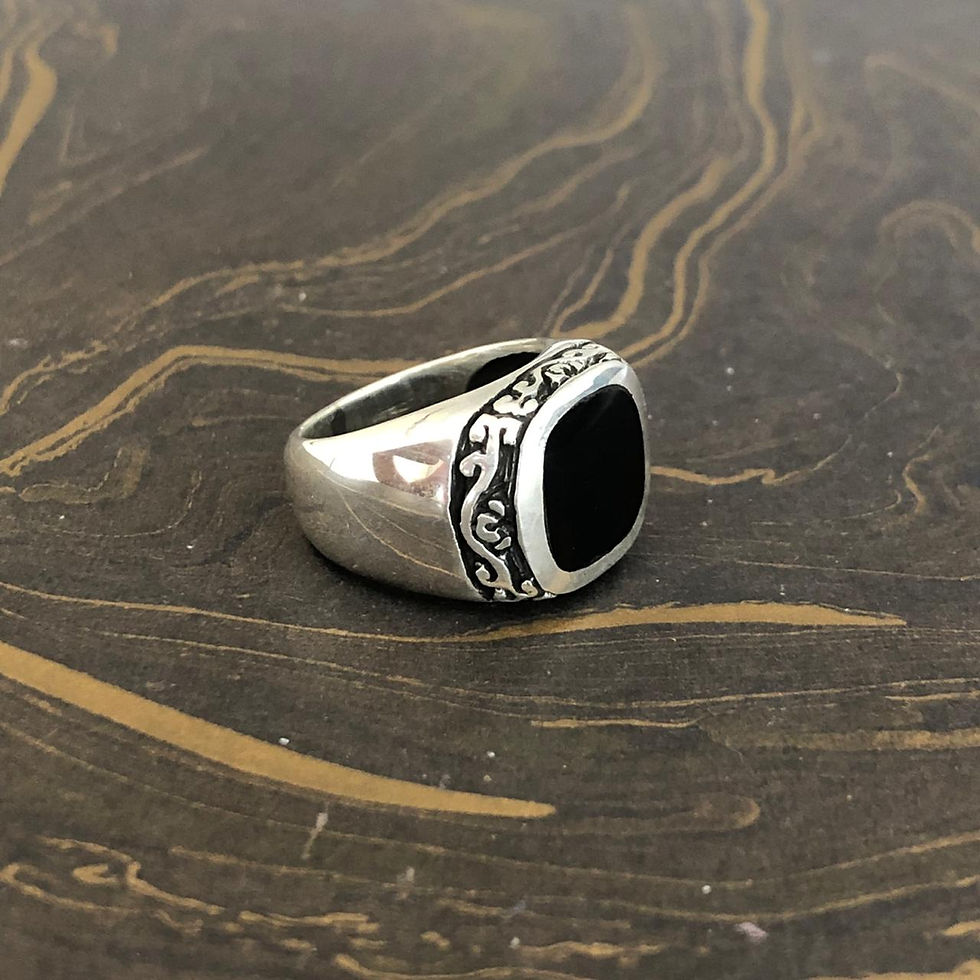 Miniaturbild: Designer Black Onyx Ring (13.9 Grams)