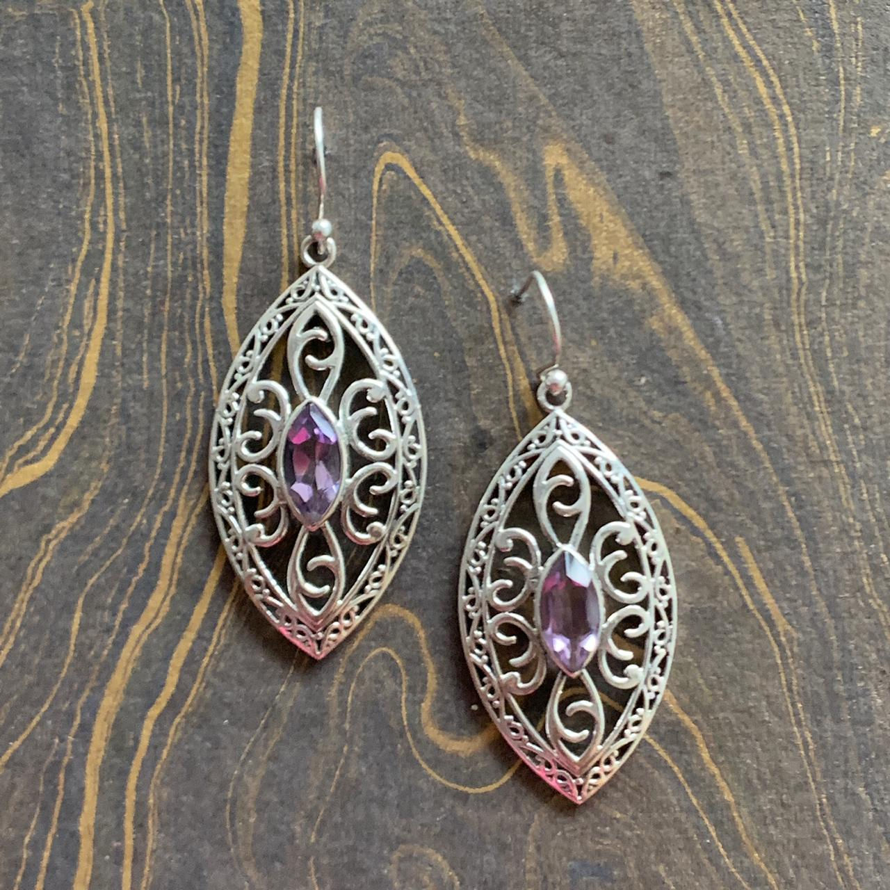 Amethyst Earrings (8.6 Grams)