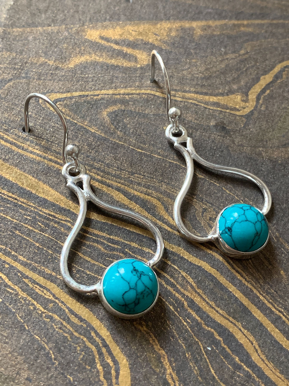 Miniature : Turquoise Earrings (3.2 Grams)