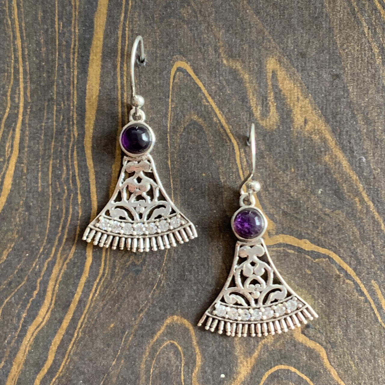 Amethyst Earrings (4.4 Grams)