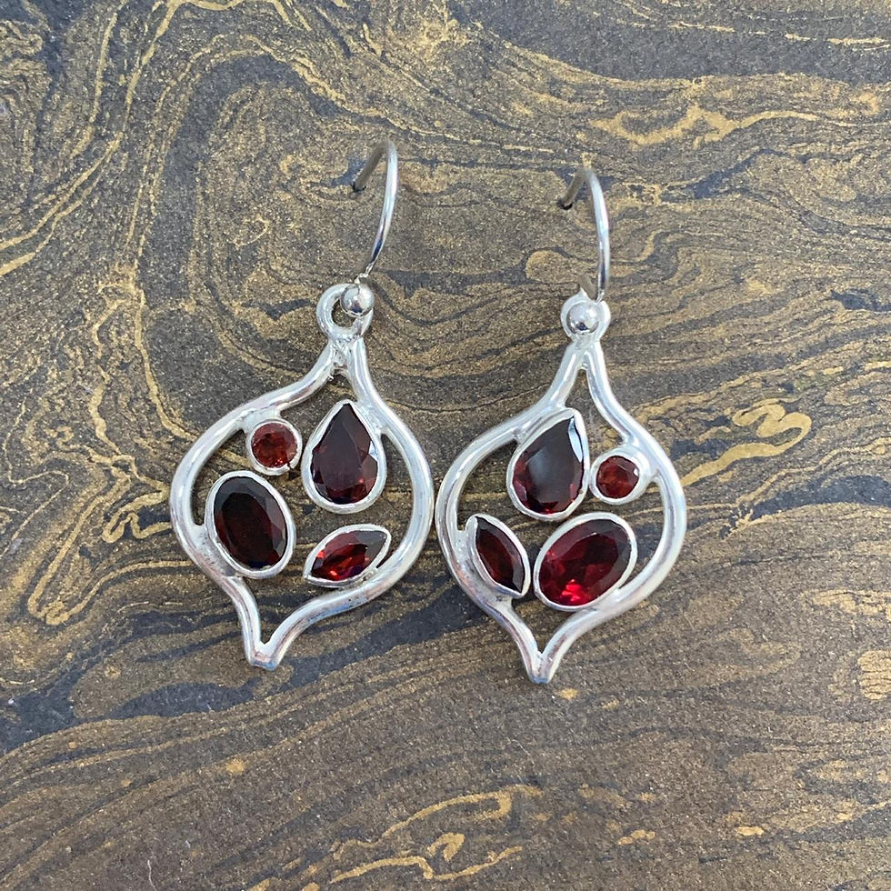 Garnet Earrings (5.7 Grams)