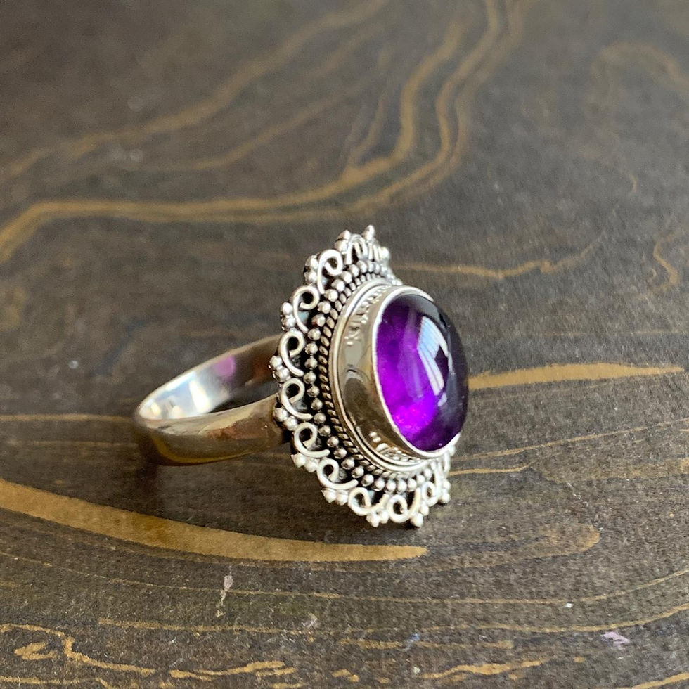 Miniature : Designer Amethyst Ring (6.4 Grams)