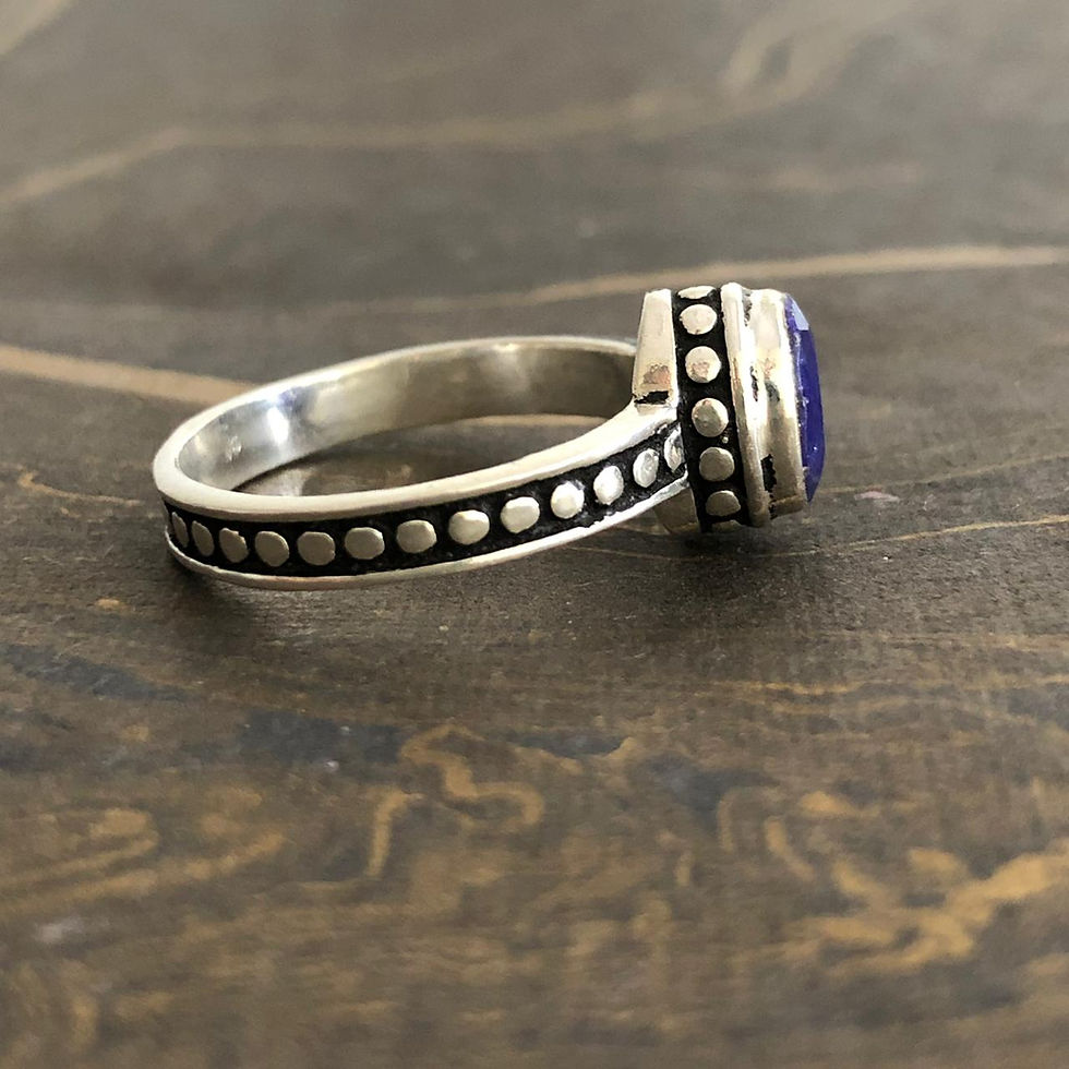 Miniaturbild: Designer Lapis Ring (3.4 Grams)
