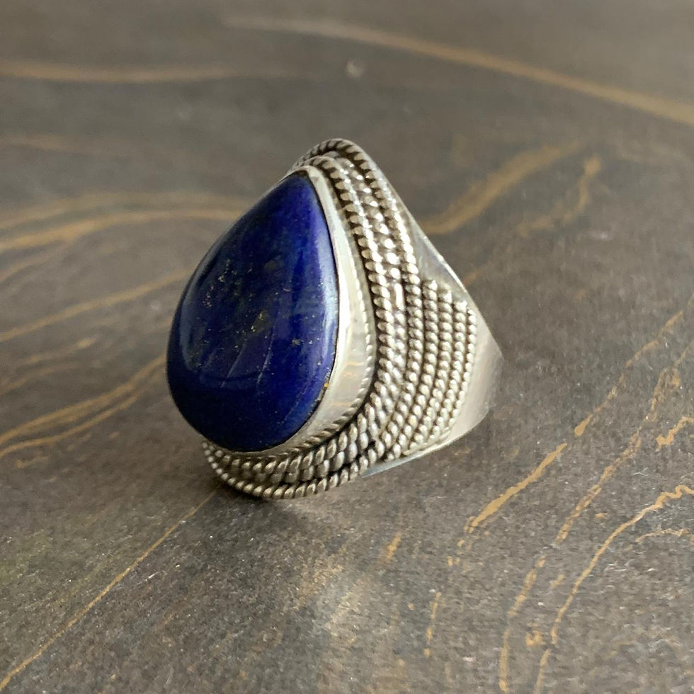 Miniaturbild: Chunky Designer Lapis Ring (8.0 Grams)