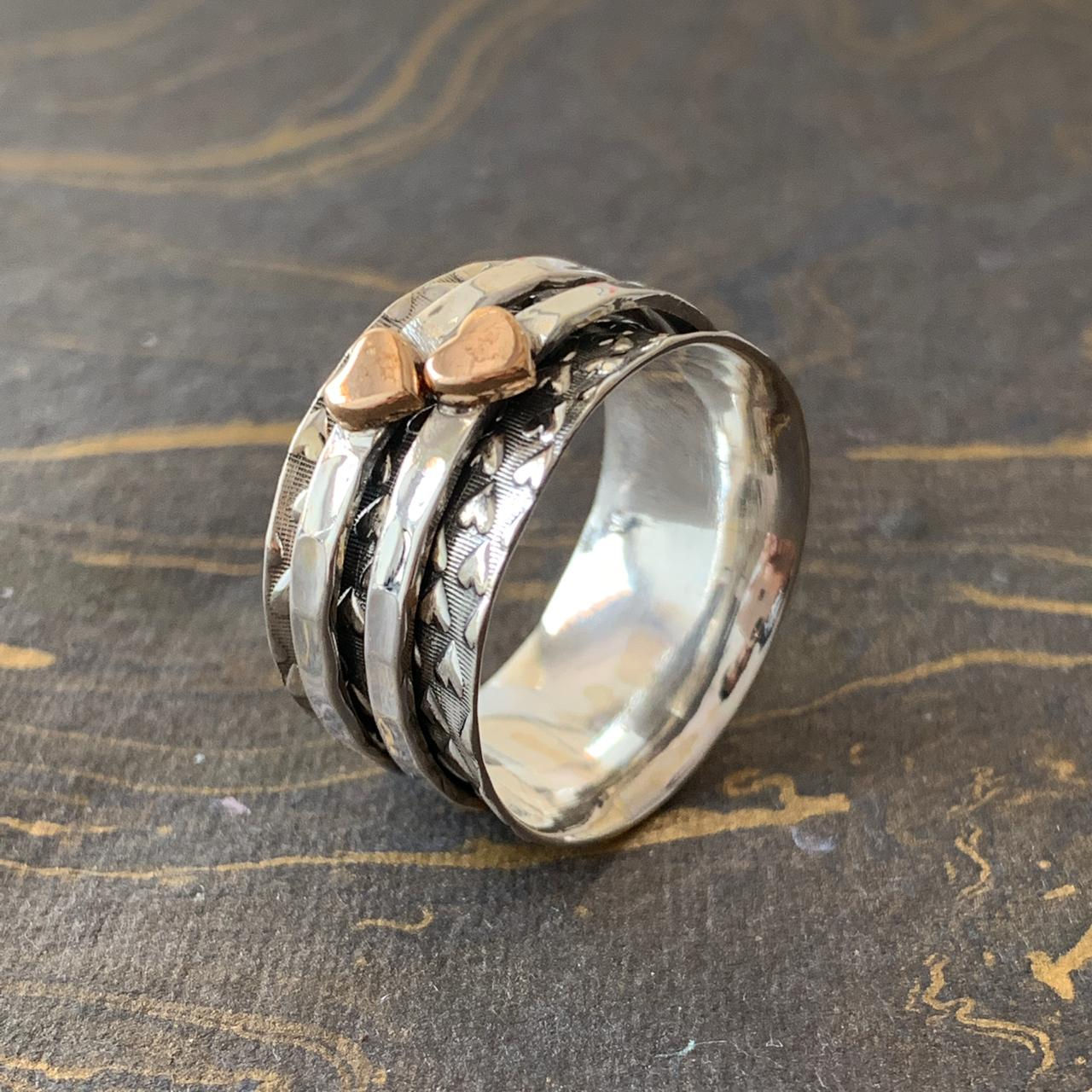 Heart Spinner Ring (7.6 Grams)