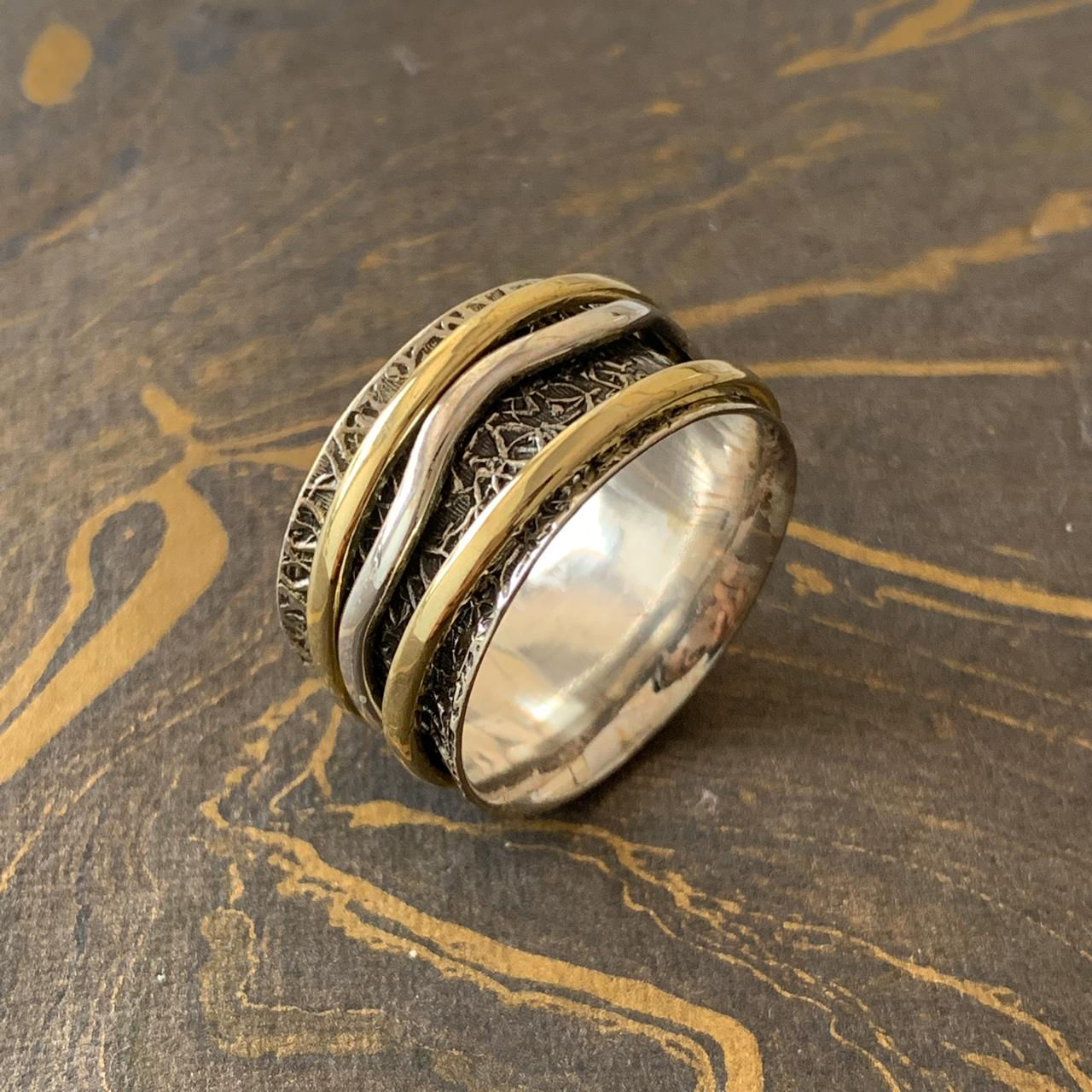 Two Tone Spinner Ring (11.0 Grams)