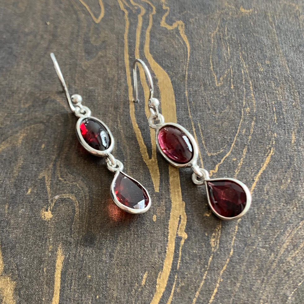 Miniatyrbild: Garnet Earrings (3.1 Grams)