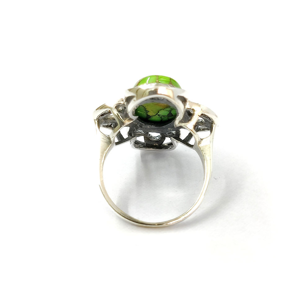 Miniatura: Green Copper Turquoise Ring (6.4 Grams)