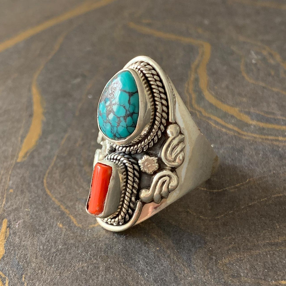 Miniatura: Chunky Multi Stone Ring (10.1 Grams)