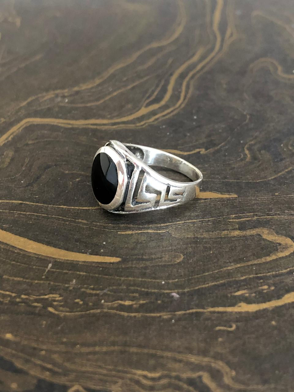 Miniatura: Black Onyx Signet Ring (7.6 Grams)